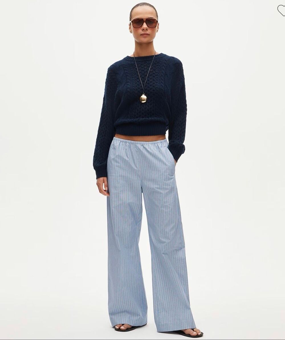 J. Crew Petite Cosmo pant in cotton poplin Cerulean NWT size Large Petite